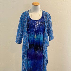 NWT LuLaRoe Blue Shirley Kimono